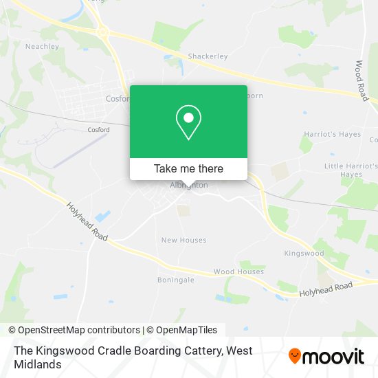 The Kingswood Cradle Boarding Cattery map