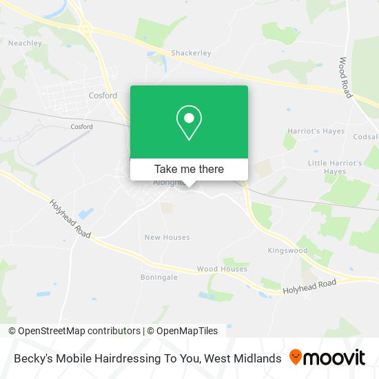 Becky's Mobile Hairdressing To You map