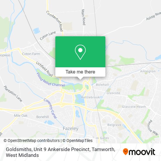 Goldsmiths, Unit 9 Ankerside Precinct, Tamworth map