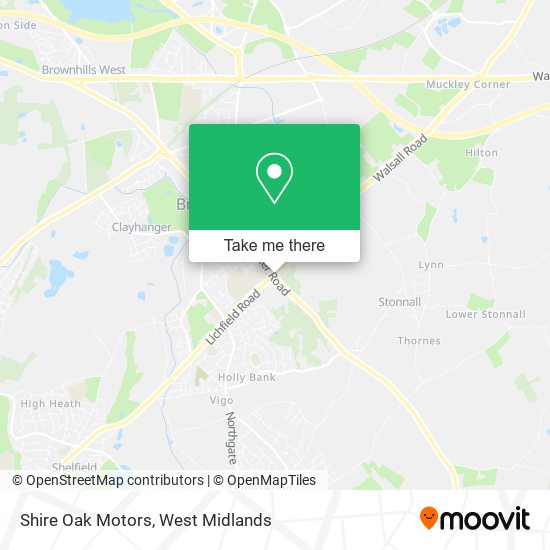 Shire Oak Motors map