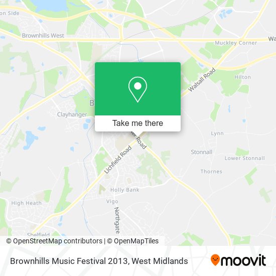 Brownhills Music Festival 2013 map