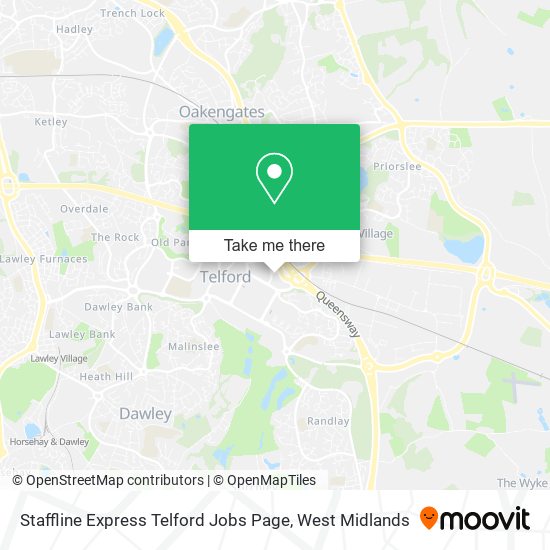 Staffline Express Telford Jobs Page map