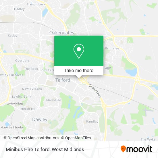 Minibus Hire Telford map