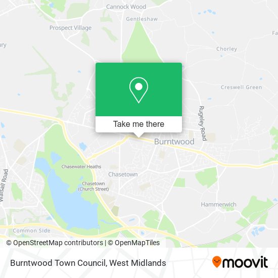 Burntwood Town Council map