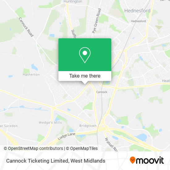 Cannock Ticketing Limited map