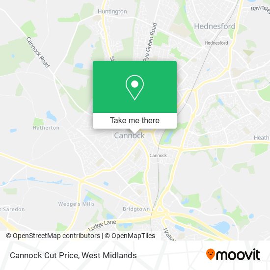 Cannock Cut Price map