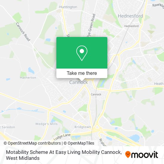 Motability Scheme At Easy Living Mobility Cannock map