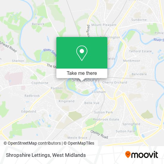 Shropshire Lettings map