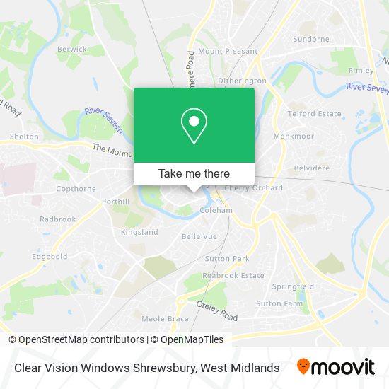 Clear Vision Windows Shrewsbury map