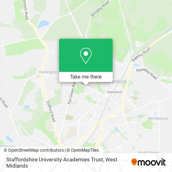 Staffordshire University Academies Trust map
