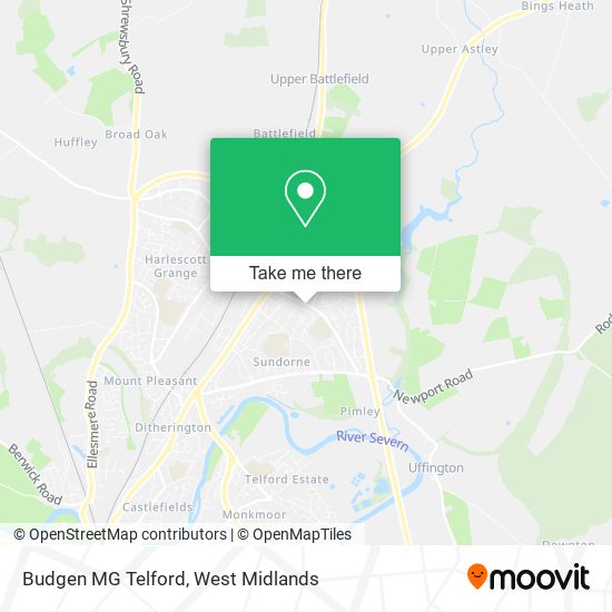 Budgen MG Telford map