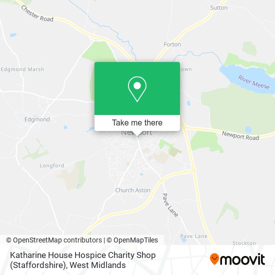 Katharine House Hospice Charity Shop (Staffordshire) map