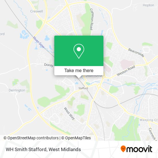 WH Smith Stafford map