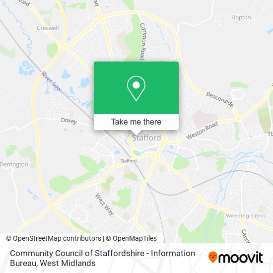 Community Council of Staffordshire - Information Bureau map