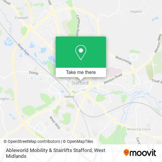 Ableworld Mobility & Stairlifts Stafford map