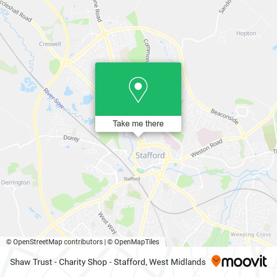 Shaw Trust - Charity Shop - Stafford map