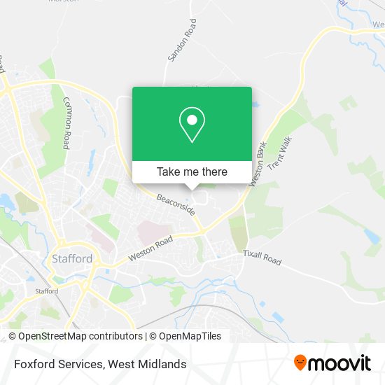 Foxford Services map