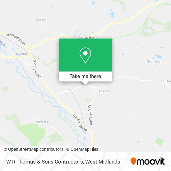 W R Thomas & Sons Contractors map