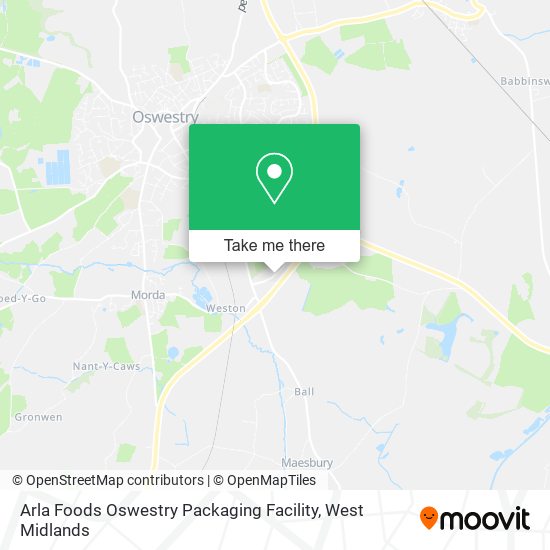 Arla Foods Oswestry Packaging Facility map