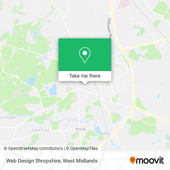 Web Design Shropshire map