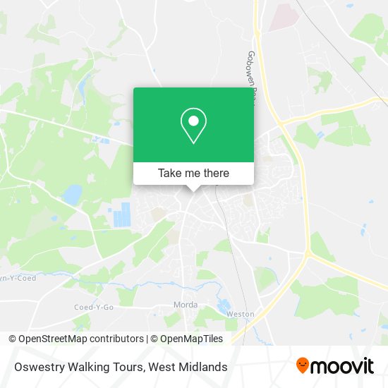 Oswestry Walking Tours map