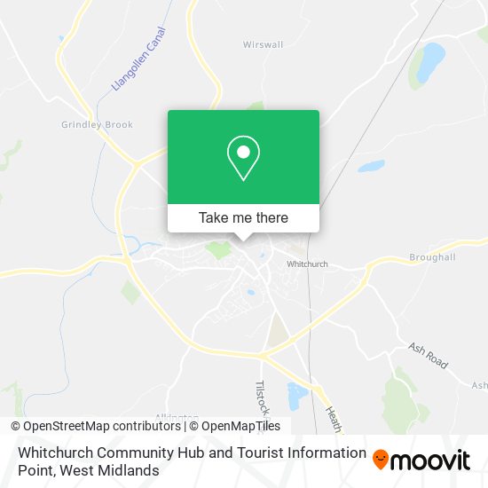 Whitchurch Community Hub and Tourist Information Point map