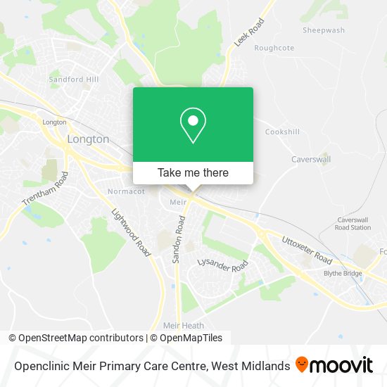 Openclinic Meir Primary Care Centre map
