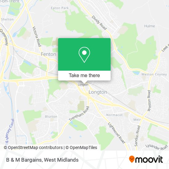 B & M Bargains map