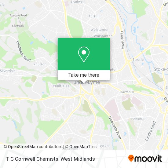 T C Cornwell Chemists map