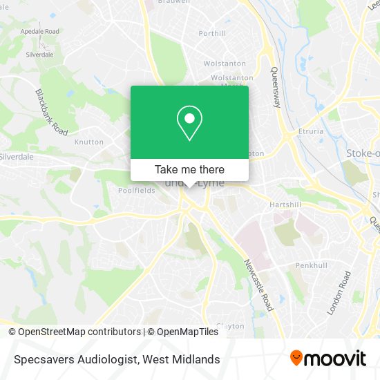 Specsavers Audiologist map