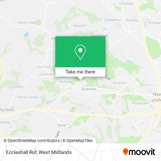 Eccleshall Ruf map