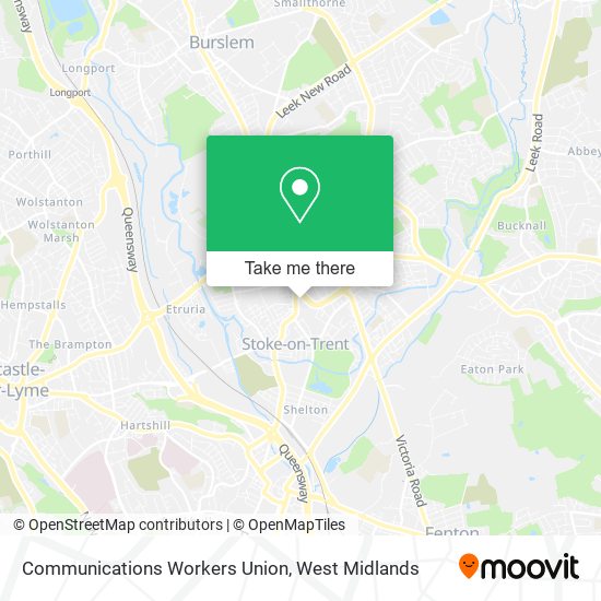 Communications Workers Union map