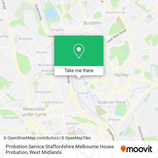 Probation Service Staffordshire Melbourne House Probation map