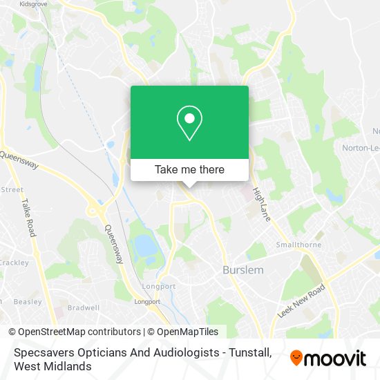Specsavers Opticians And Audiologists - Tunstall map