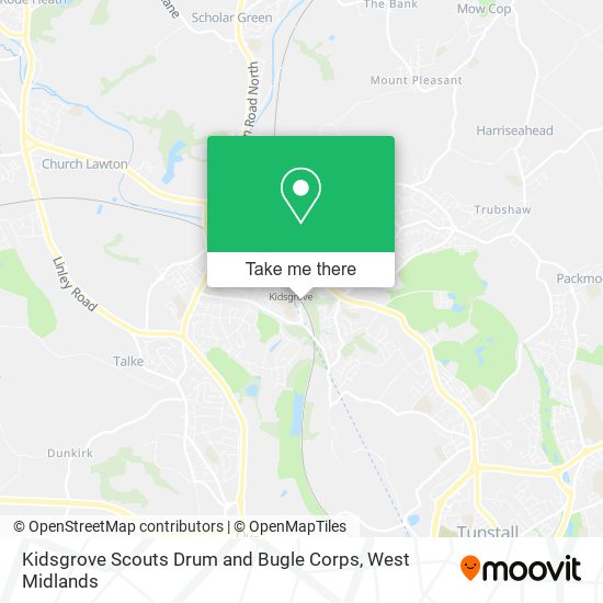Kidsgrove Scouts Drum and Bugle Corps map