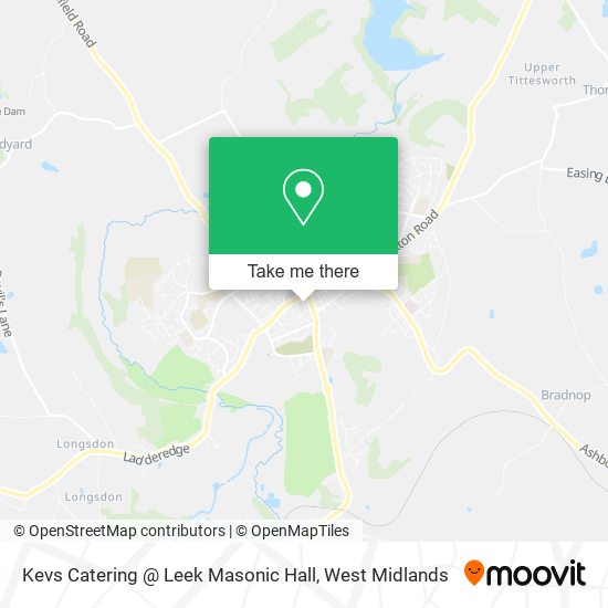 Kevs Catering @ Leek Masonic Hall map