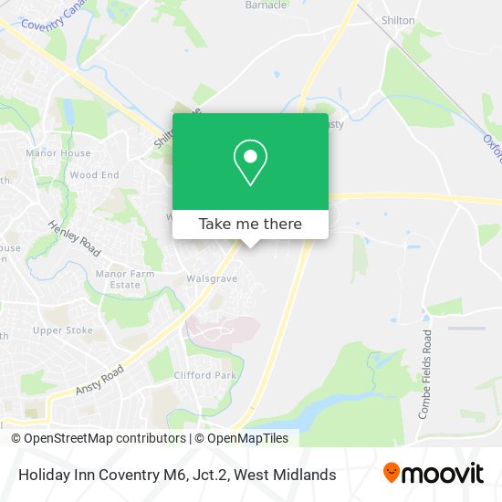 Holiday Inn Coventry M6, Jct.2 map