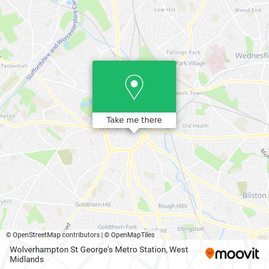 Wolverhampton St George's Metro Station map