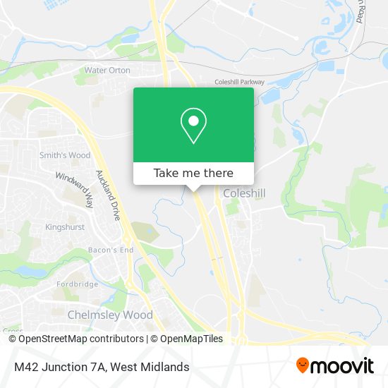 M42 Junction 7A map