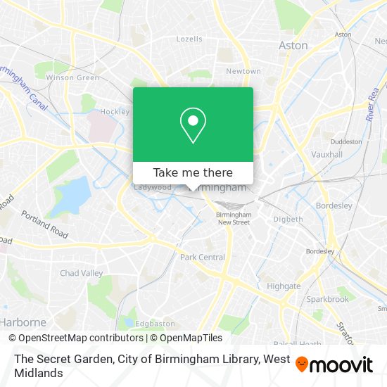 The Secret Garden, City of Birmingham Library map