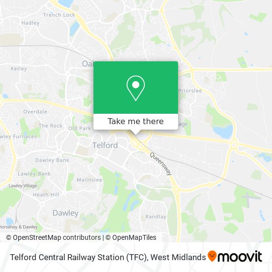 Telford Central Railway Station (TFC) map