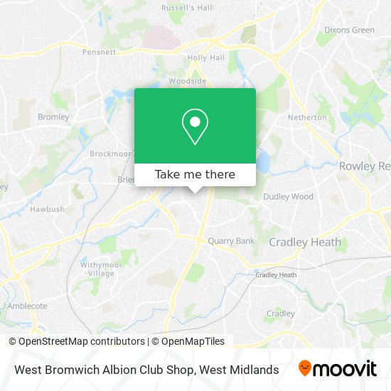 West Bromwich Albion Club Shop map