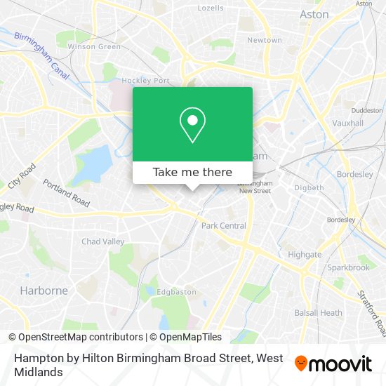 Hampton by Hilton Birmingham Broad Street map