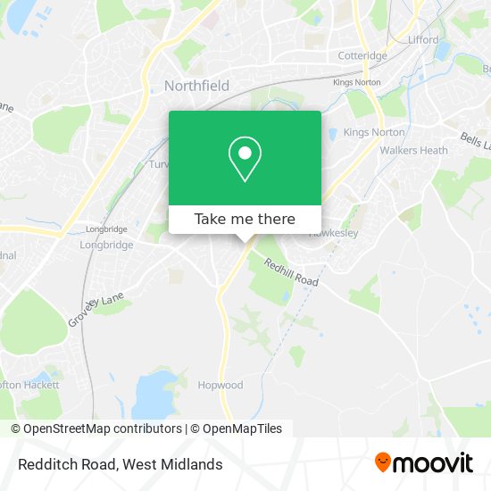 Redditch Road map