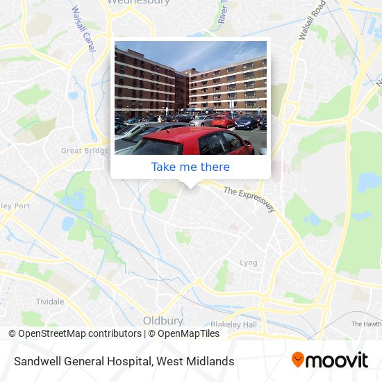 Sandwell General Hospital map