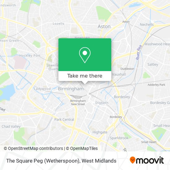 The Square Peg  (Wetherspoon) map