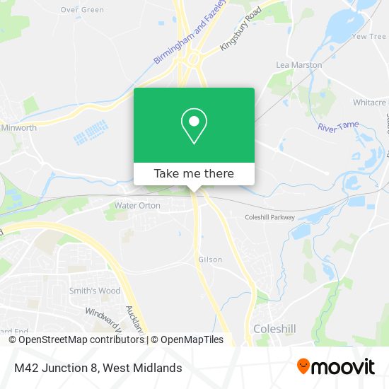 M42 Junction 8 map