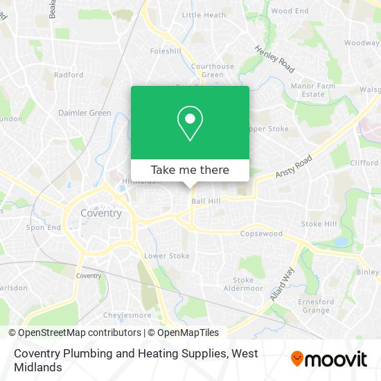 Coventry Plumbing and Heating Supplies map