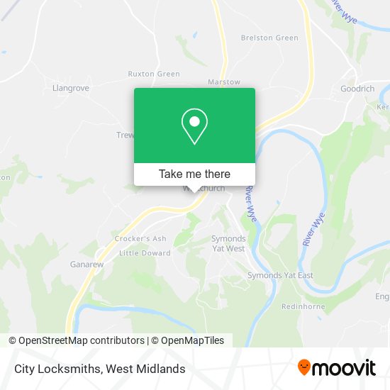 City Locksmiths map