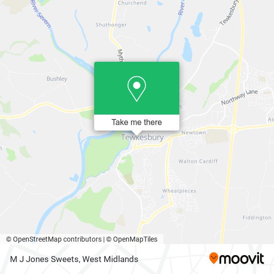 M J Jones Sweets map
